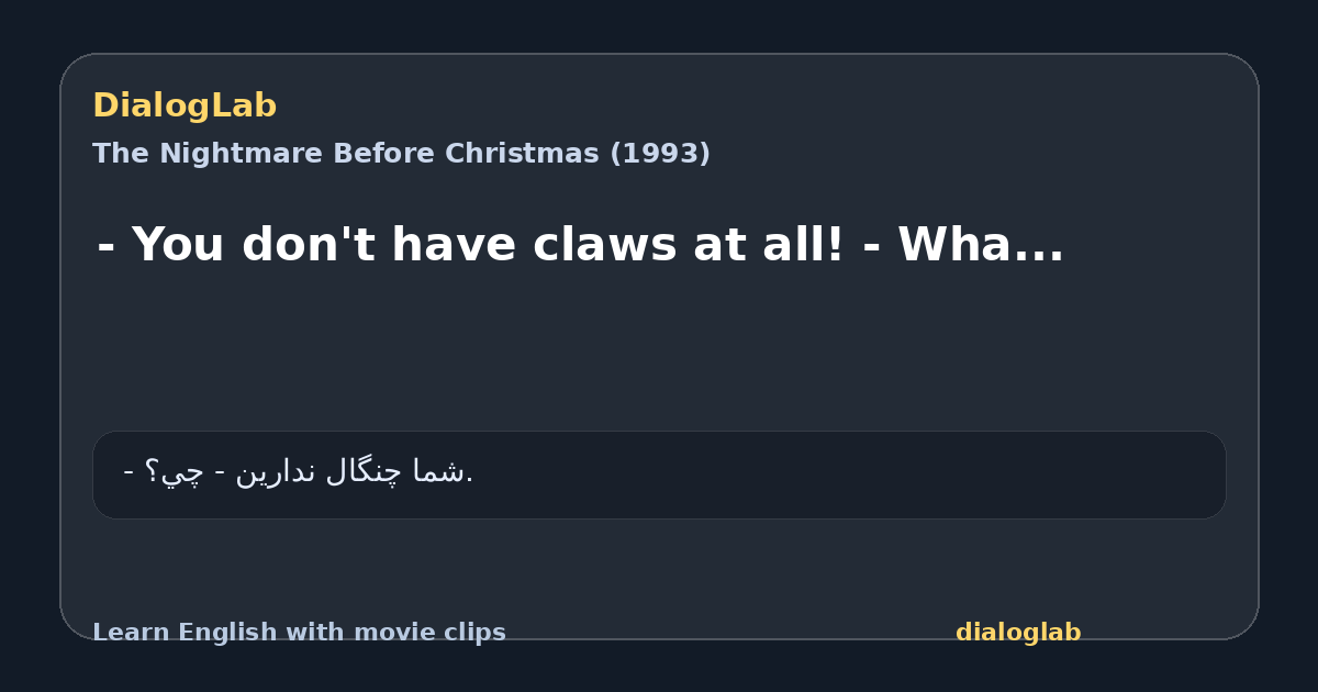 Share card for - You don't have claws at all! - Wha...