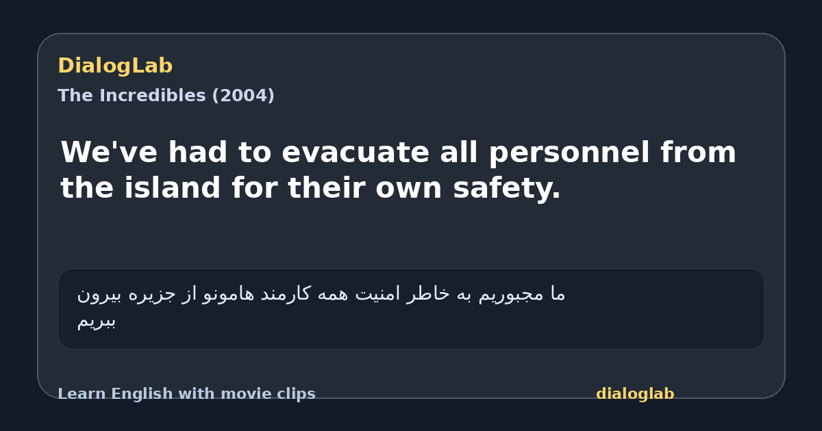Share card for We've had to evacuate all personnel from the island for their own safety.