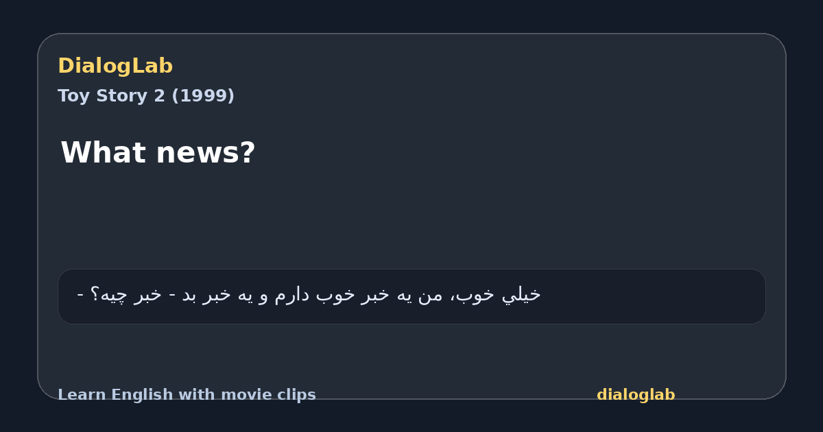 Share card for What news?