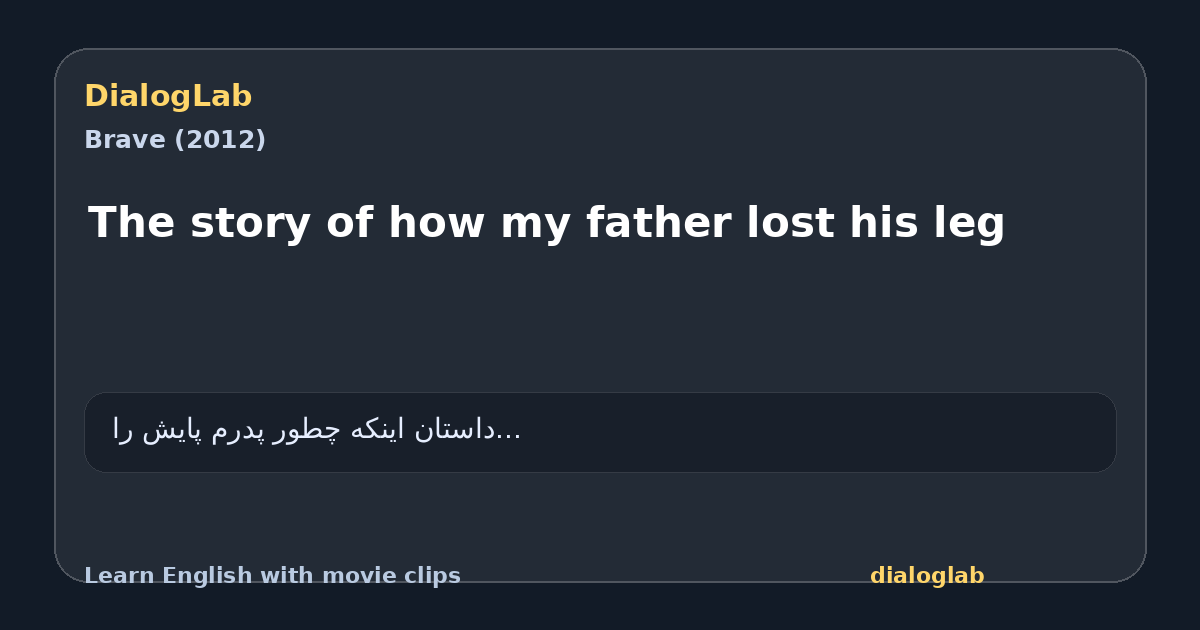 Share card for The story of how my father lost his leg