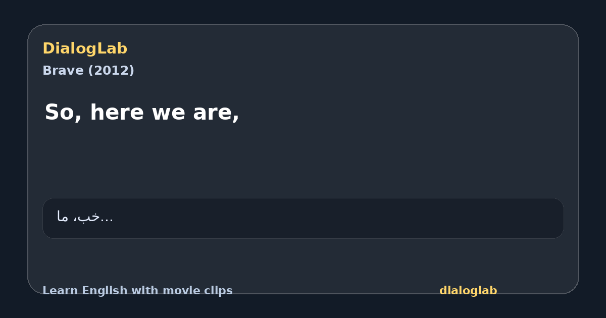 Share card for So, here we are,