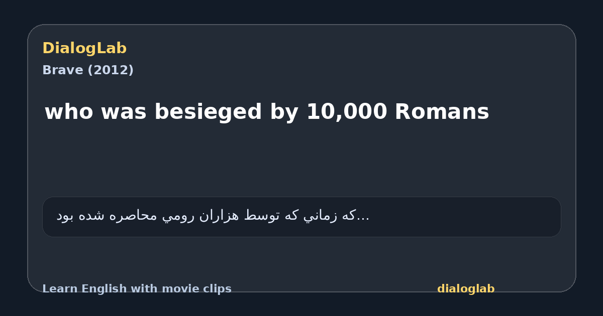 Share card for who was besieged by 10,000 Romans