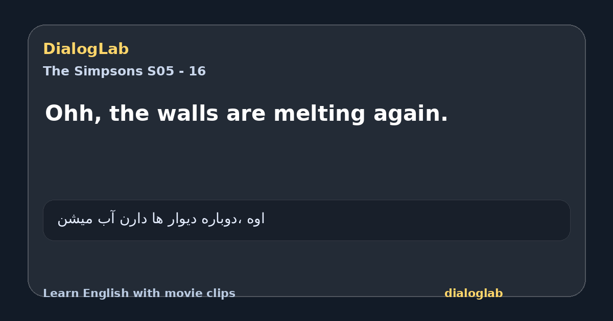 Share card for Ohh, the walls are melting again.