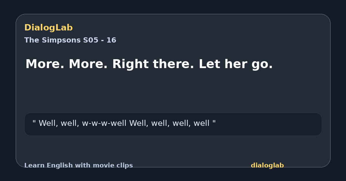 Share card for More. More. Right there. Let her go.