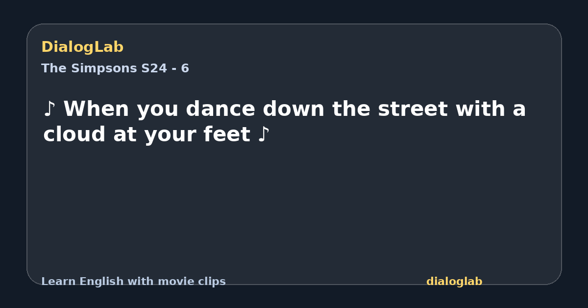 Share card for ♪ When you dance down the street with a cloud at your feet ♪