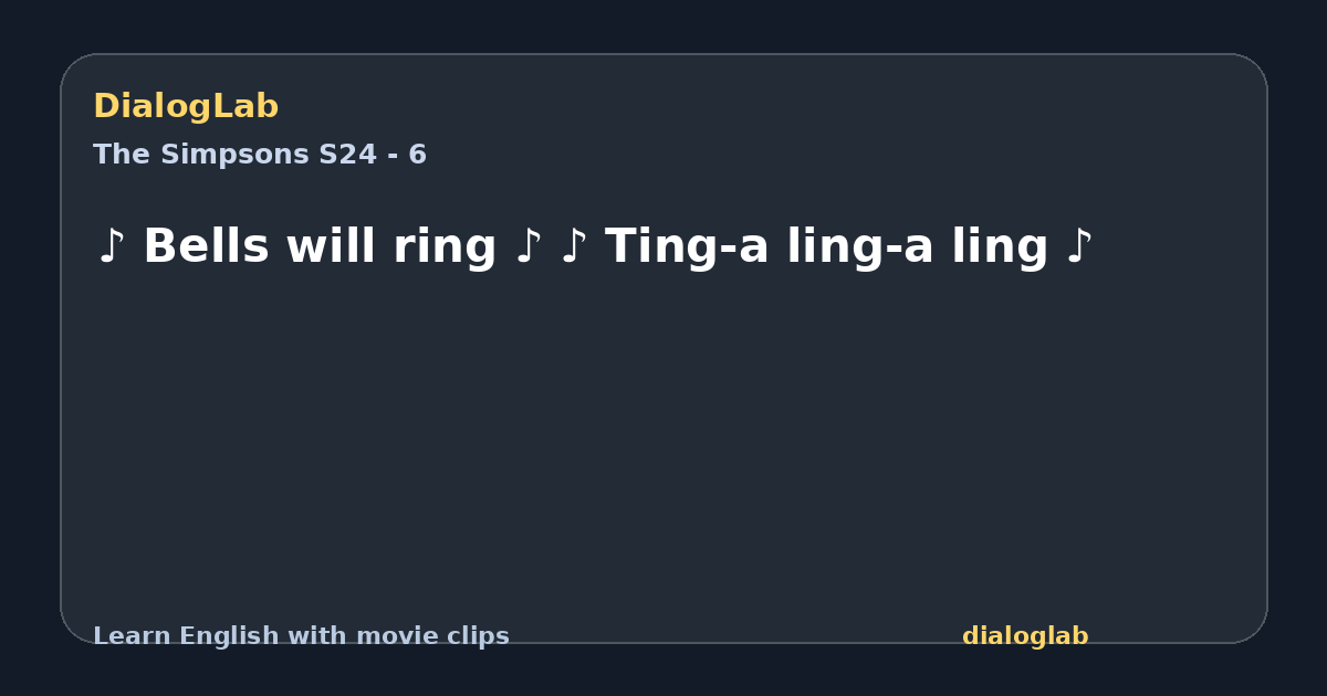 Share card for ♪ Bells will ring ♪ ♪ Ting-a ling-a ling ♪