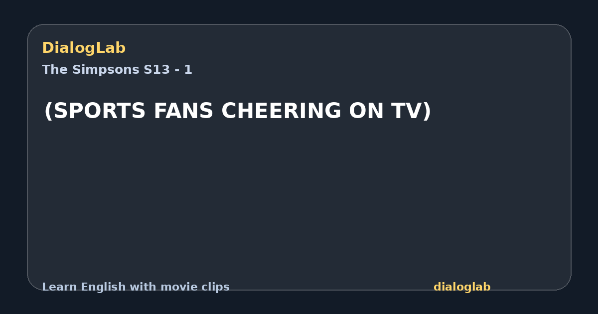 Share card for (SPORTS FANS CHEERING ON TV)