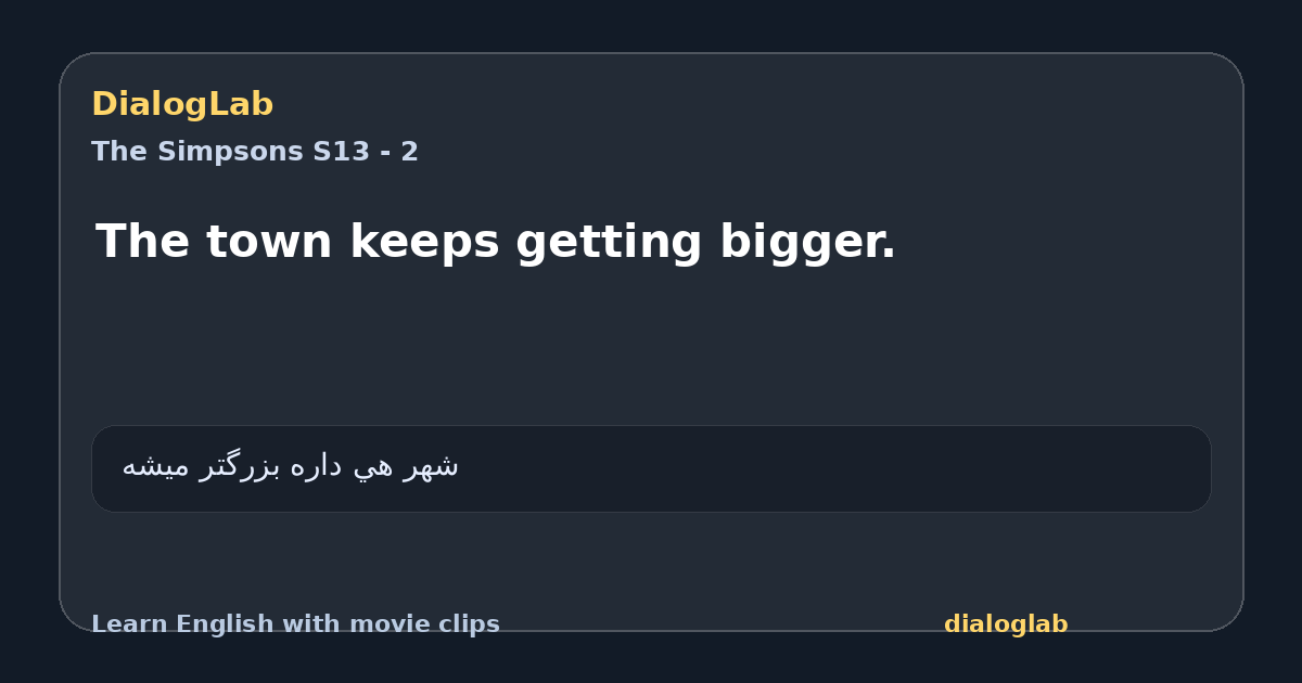 Share card for The town keeps getting bigger.