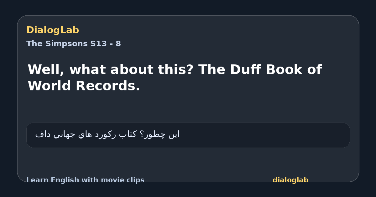 Share card for Well, what about this? The Duff Book of World Records.