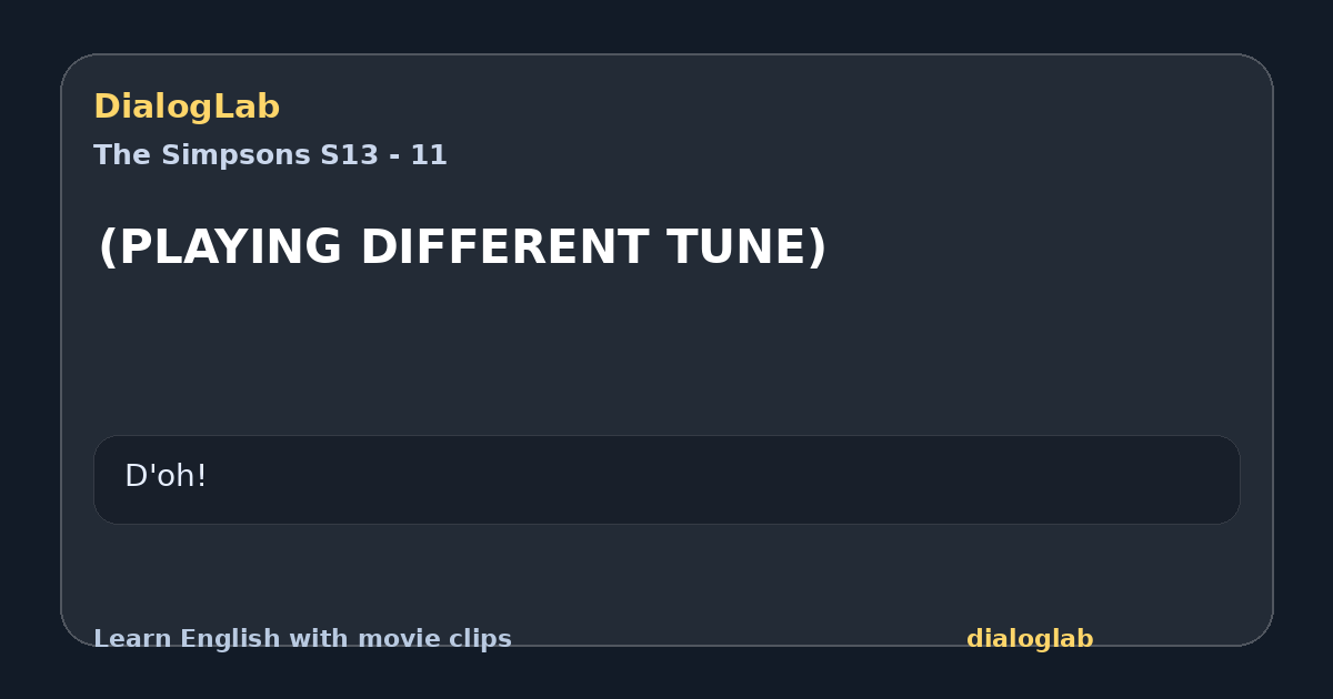 Share card for (PLAYING DIFFERENT TUNE)