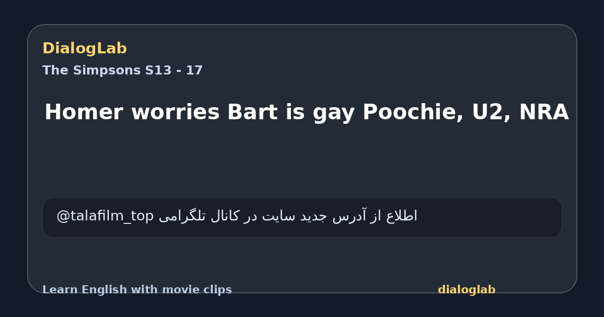 Share card for Homer worries Bart is gay Poochie, U2, NRA