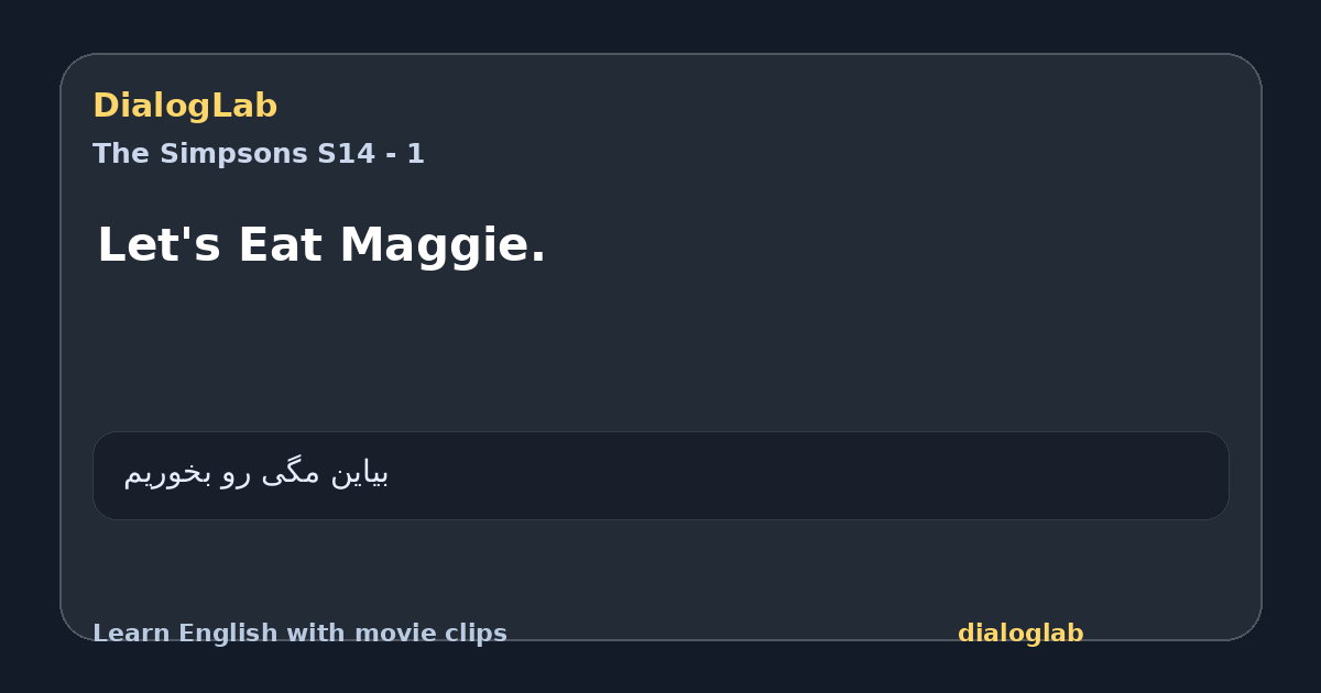 Share card for Let's Eat Maggie.