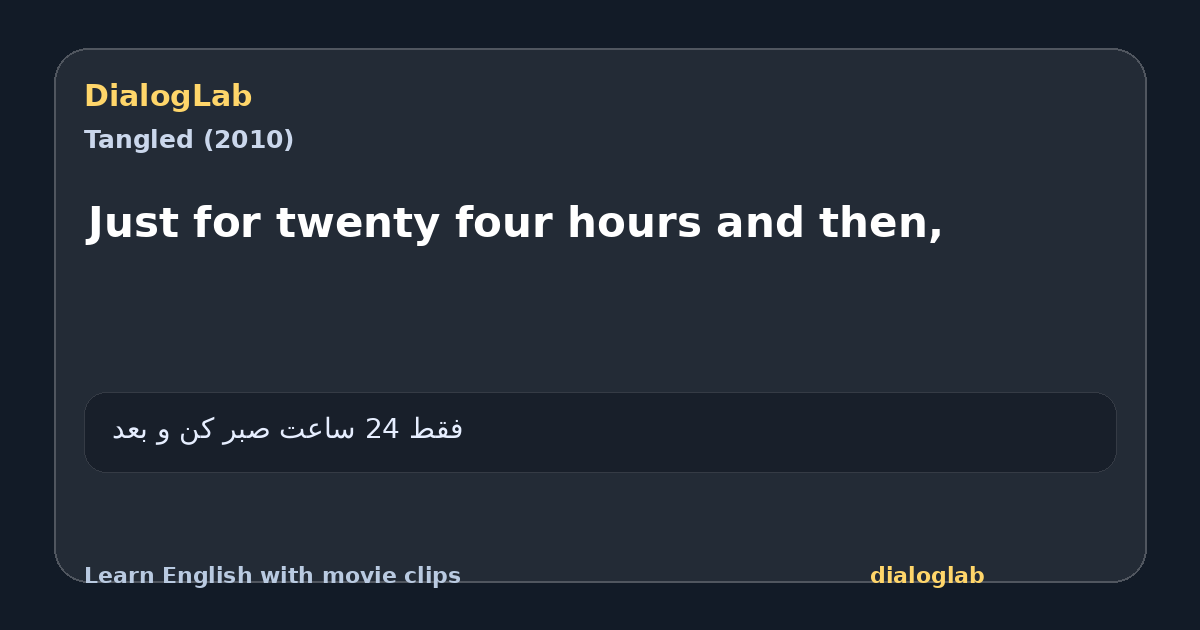 Share card for Just for twenty four hours and then,