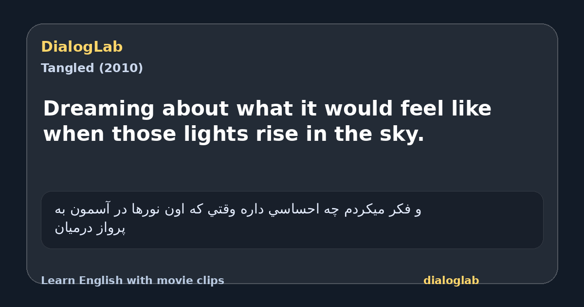 Share card for Dreaming about what it would feel like when those lights rise in the sky.