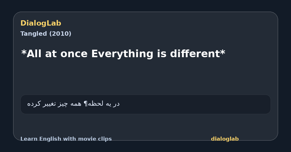 Share card for *All at once Everything is different*