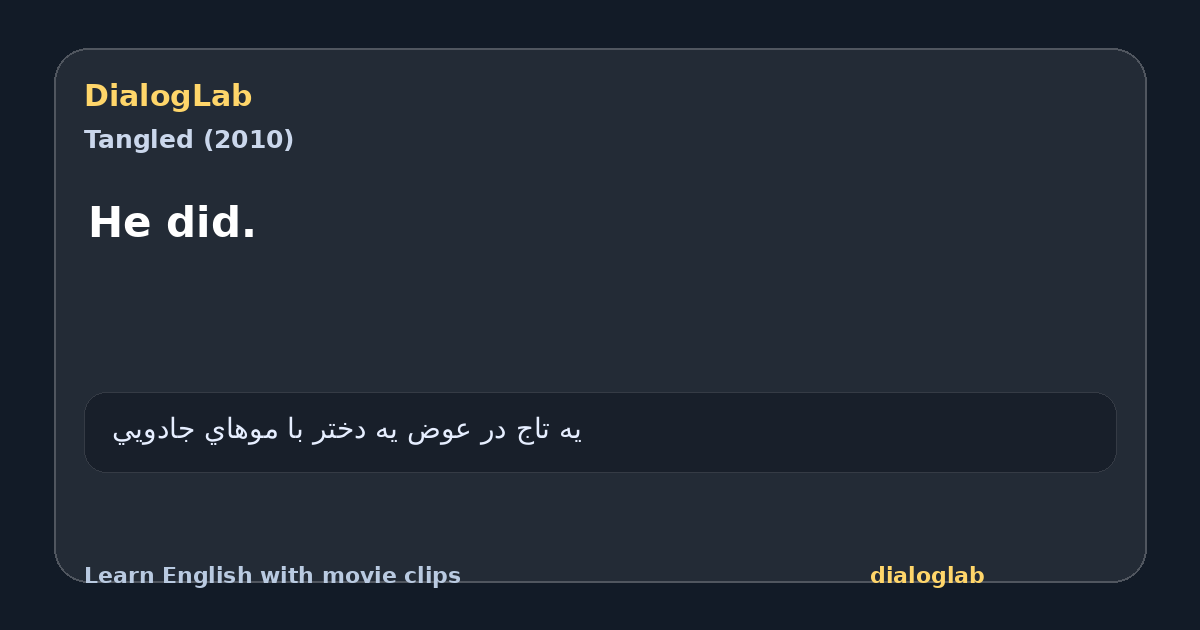 Share card for He did.
