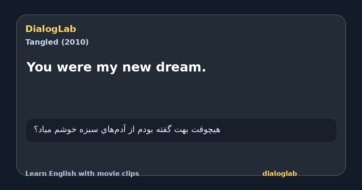 Share card for You were my new dream.