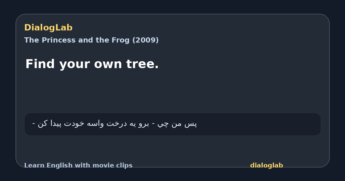 Share card for Find your own tree.