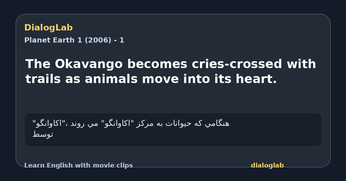 Share card for The Okavango becomes cries-crossed with trails as animals move into its heart.