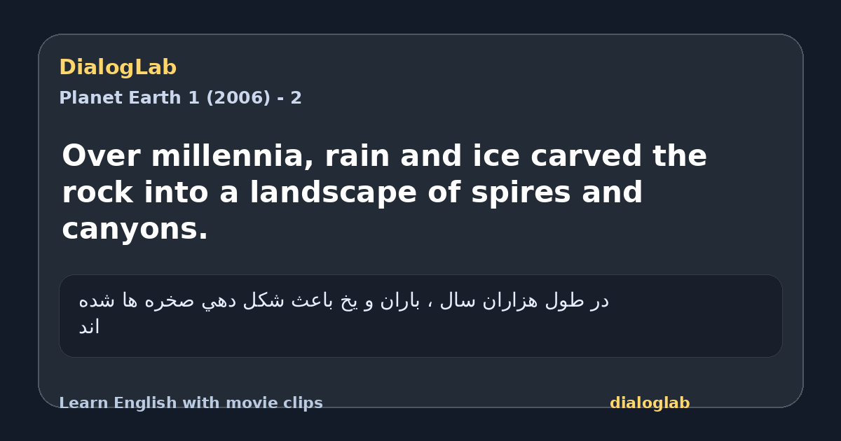 Share card for Over millennia, rain and ice carved the rock into a landscape of spires and canyons.