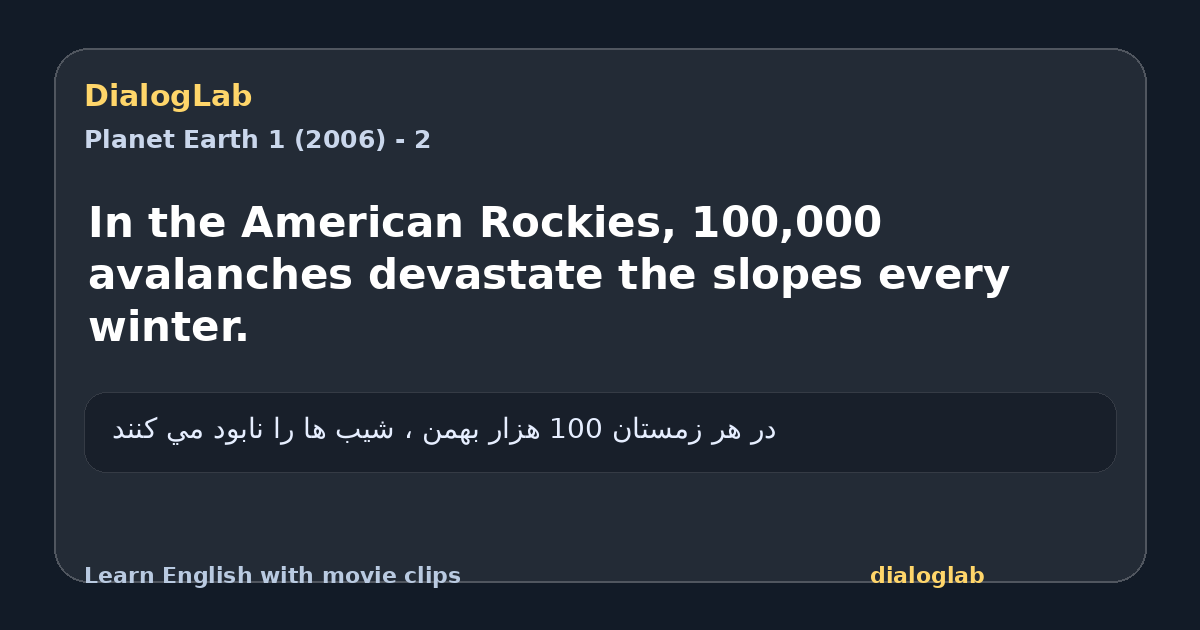 Share card for In the American Rockies, 100,000 avalanches devastate the slopes every winter.