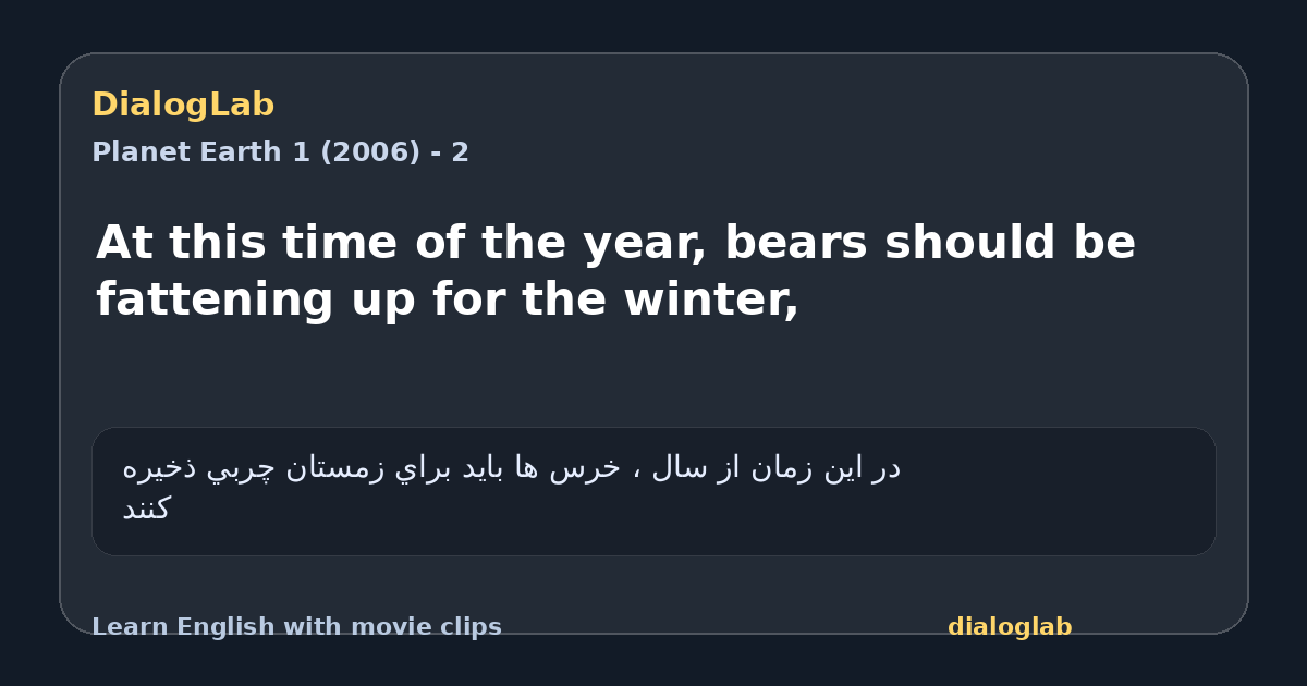 Share card for At this time of the year, bears should be fattening up for the winter,