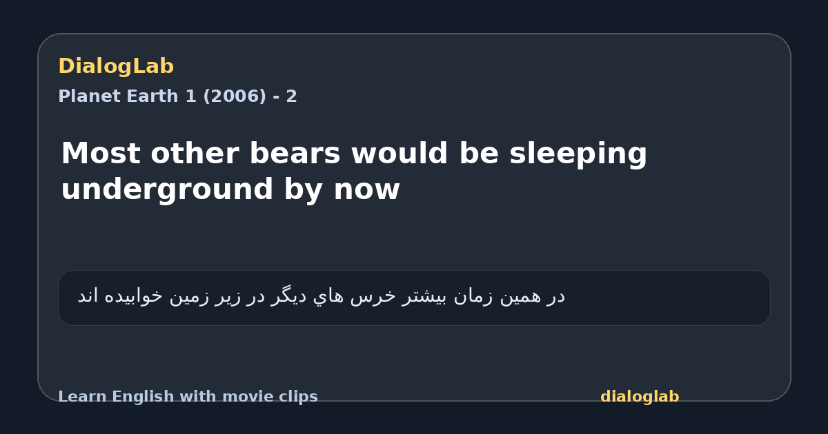 Share card for Most other bears would be sleeping underground by now