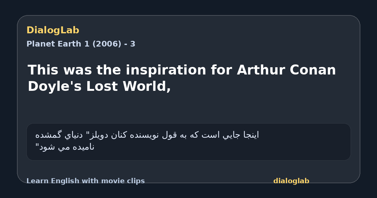 Share card for This was the inspiration for Arthur Conan Doyle's Lost World,