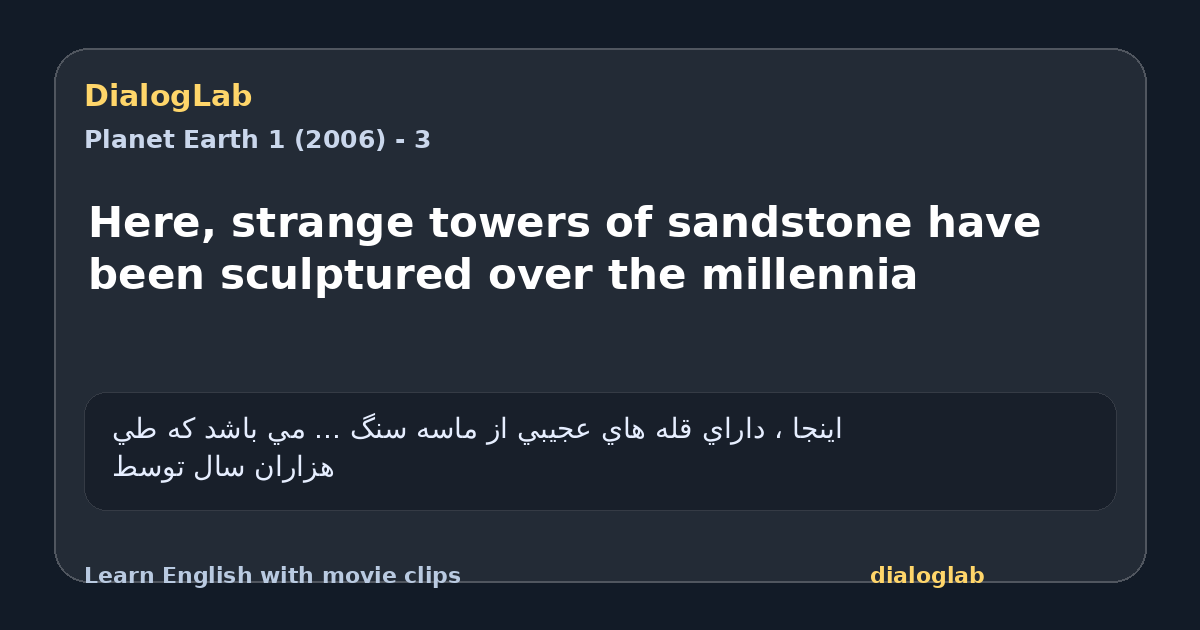 Share card for Here, strange towers of sandstone have been sculptured over the millennia