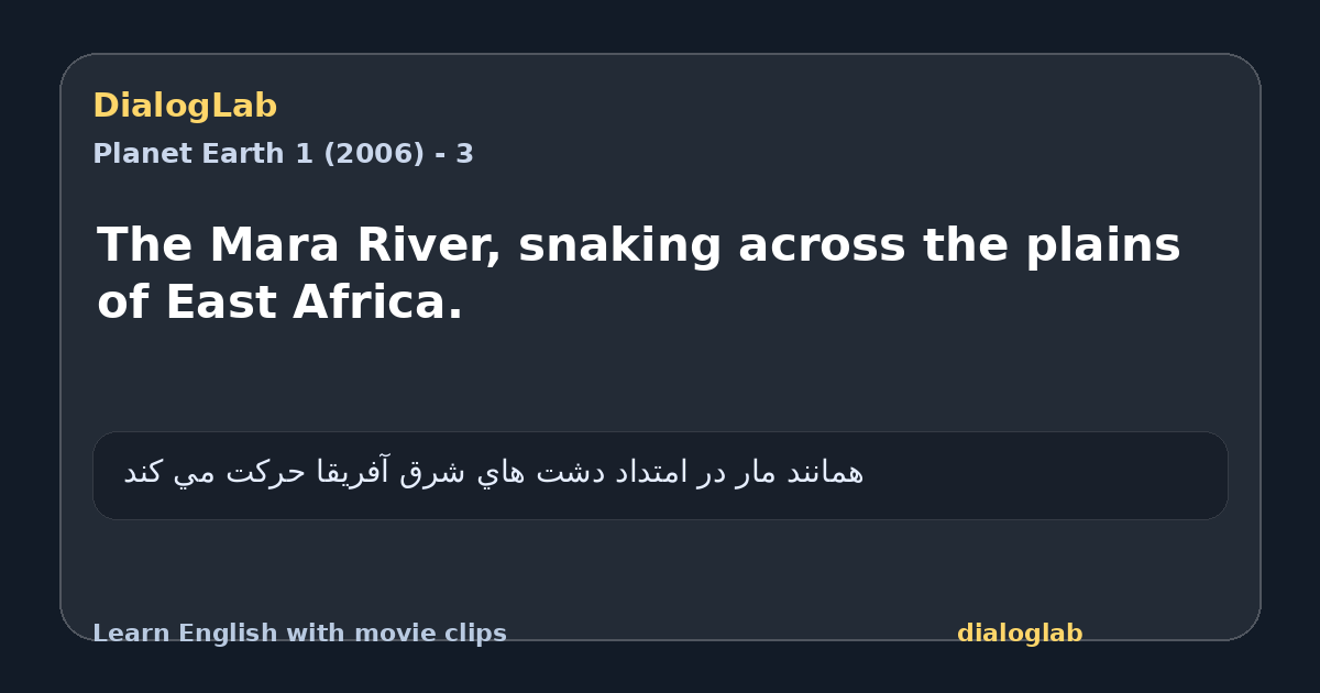 Share card for The Mara River, snaking across the plains of East Africa.