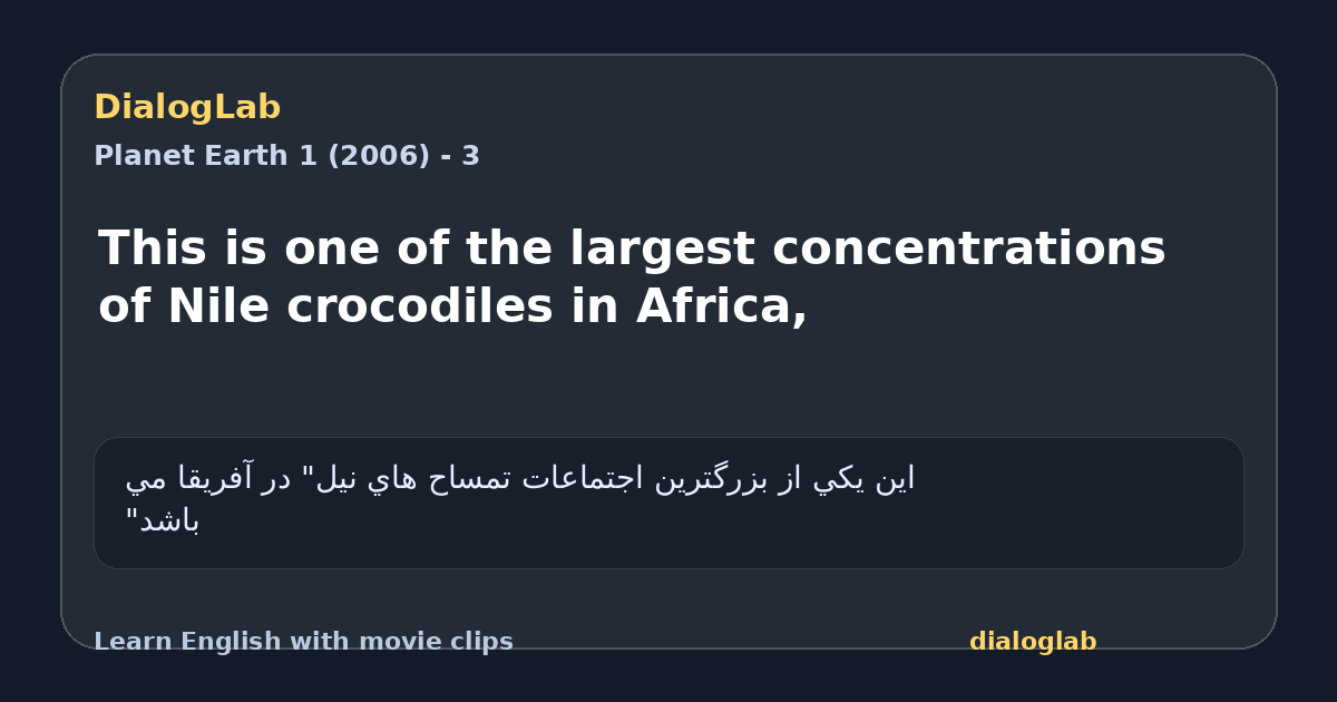 Share card for This is one of the largest concentrations of Nile crocodiles in Africa,