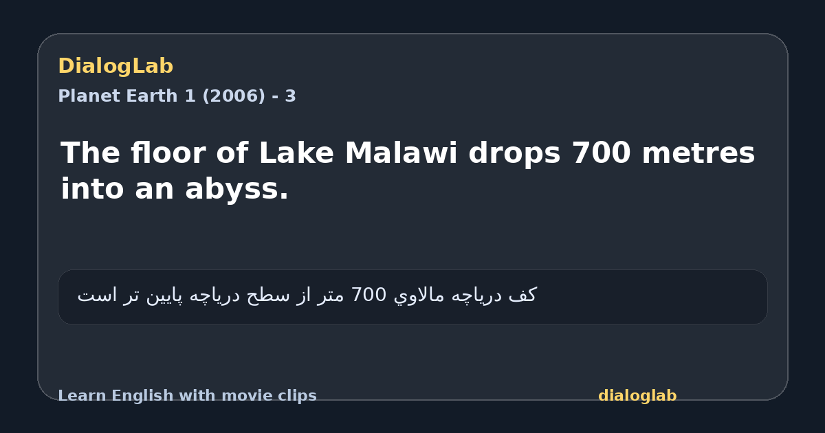 Share card for The floor of Lake Malawi drops 700 metres into an abyss.