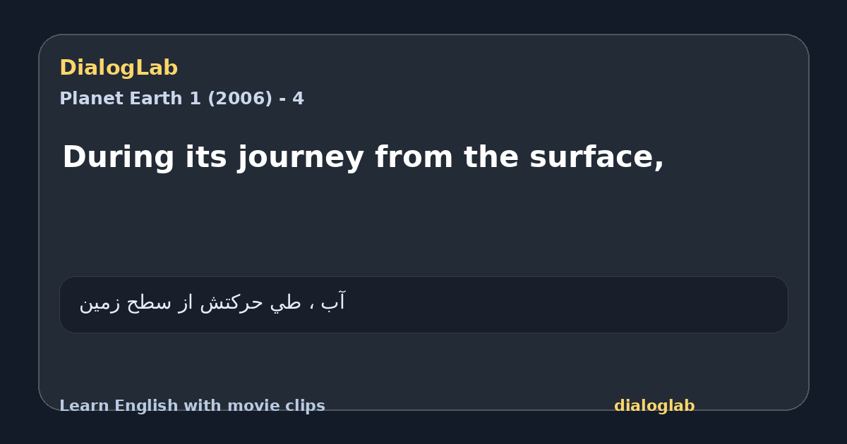 Share card for During its journey from the surface,