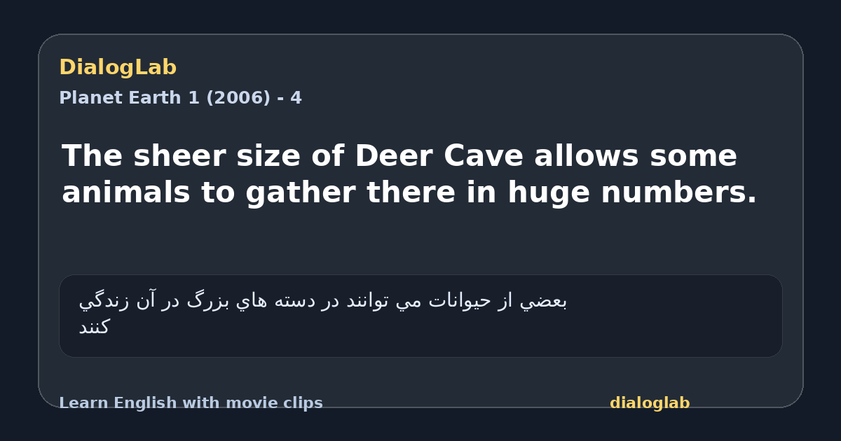 Share card for The sheer size of Deer Cave allows some animals to gather there in huge numbers.