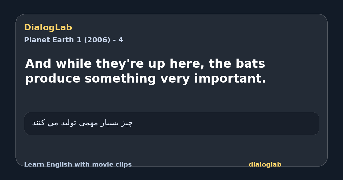 Share card for And while they're up here, the bats produce something very important.