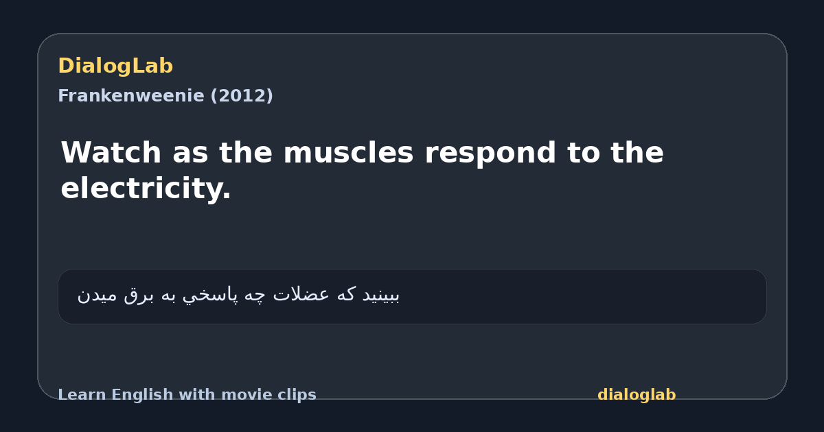 Share card for Watch as the muscles respond to the electricity.