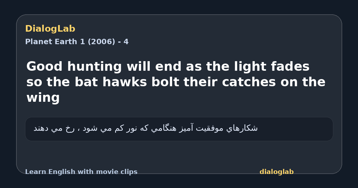 Share card for Good hunting will end as the light fades so the bat hawks bolt their catches on the wing