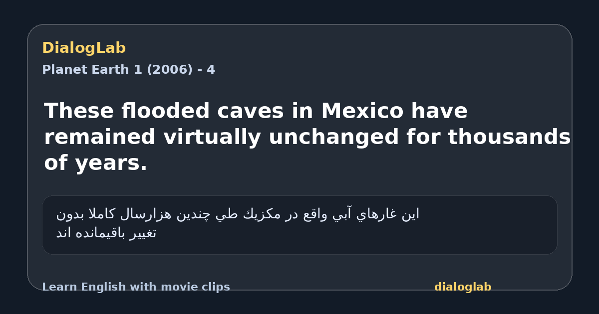 Share card for These flooded caves in Mexico have remained virtually unchanged for thousands of years.