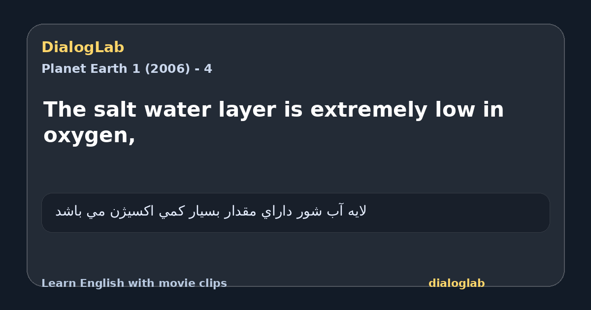 Share card for The salt water layer is extremely low in oxygen,