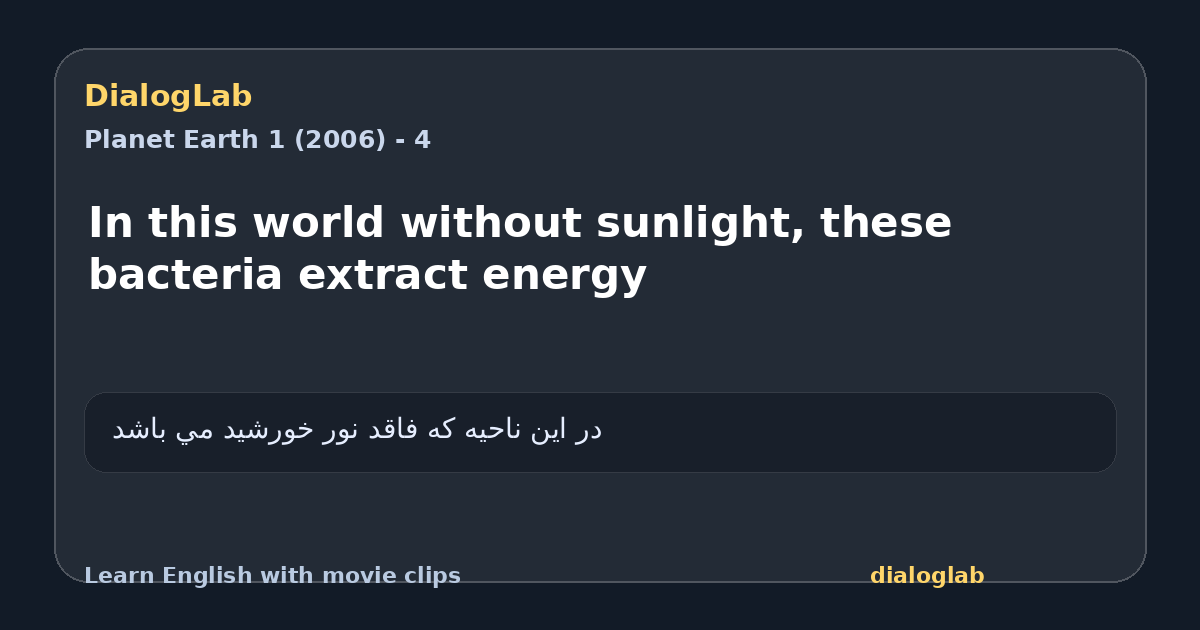 Share card for In this world without sunlight, these bacteria extract energy