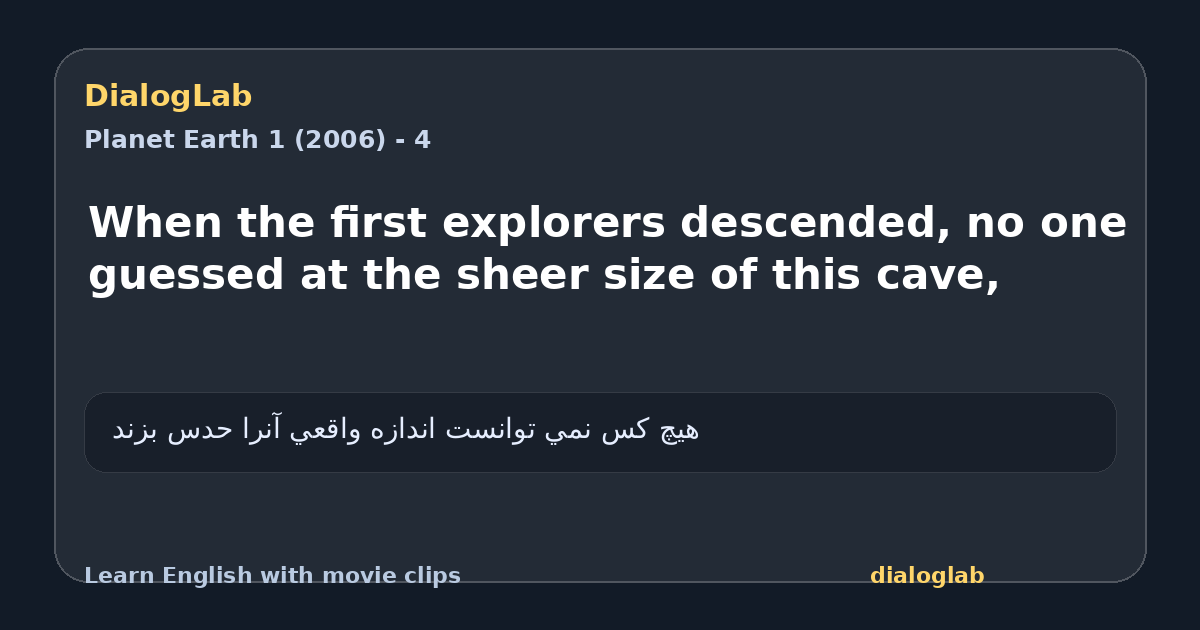 Share card for When the first explorers descended, no one guessed at the sheer size of this cave,