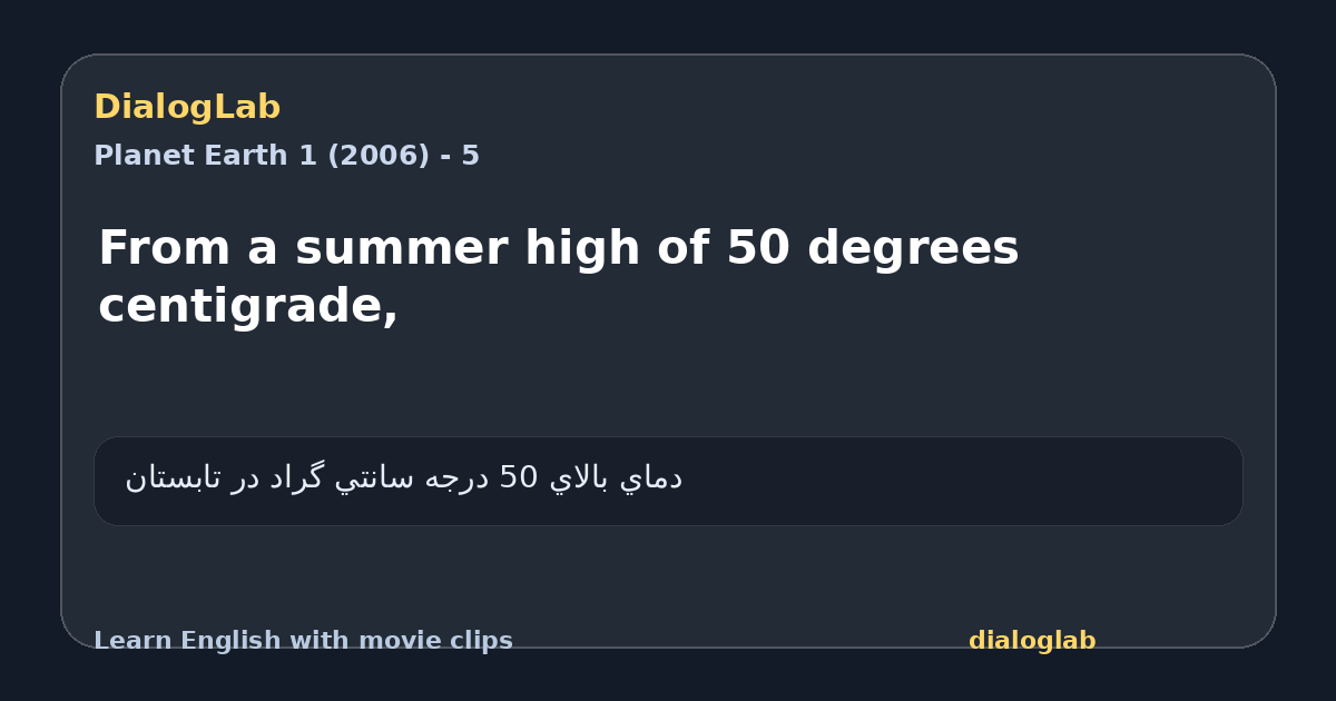 Share card for From a summer high of 50 degrees centigrade,