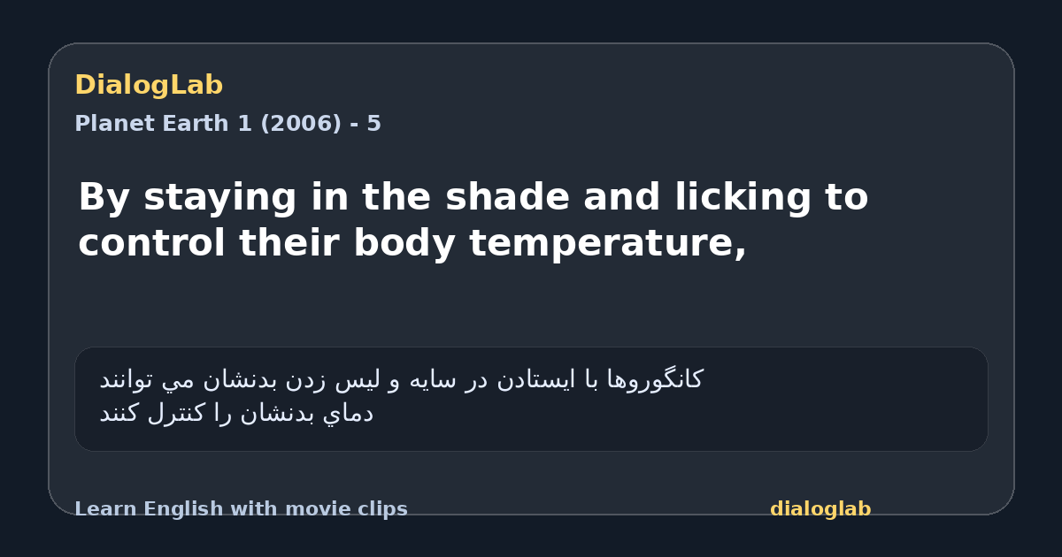 Share card for By staying in the shade and licking to control their body temperature,
