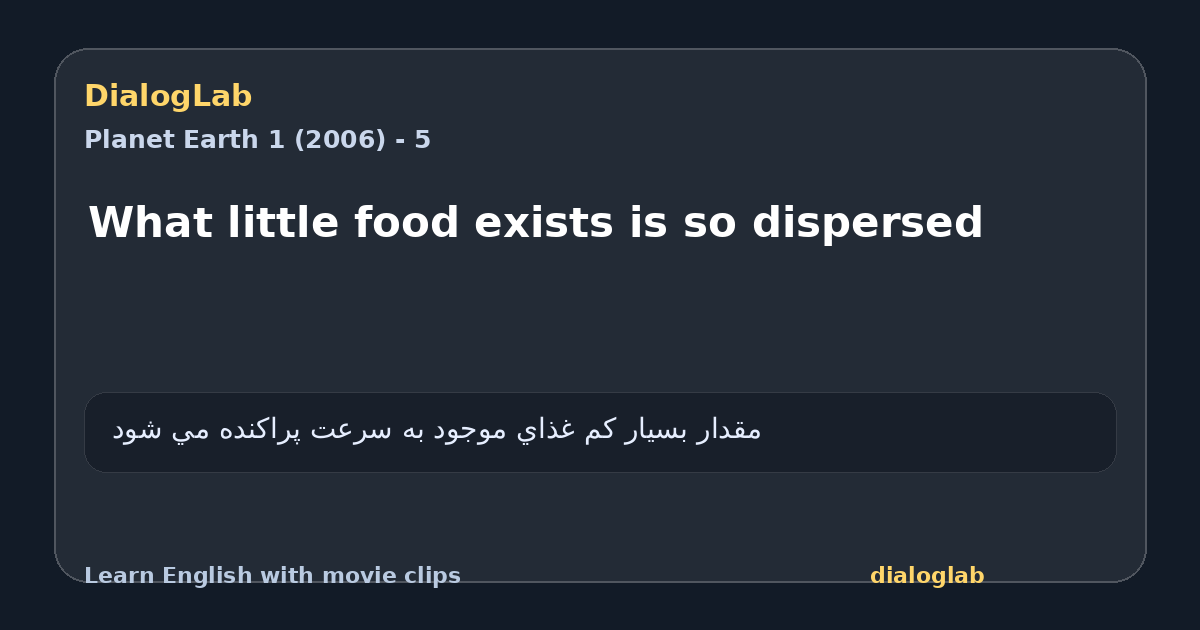 Share card for What little food exists is so dispersed