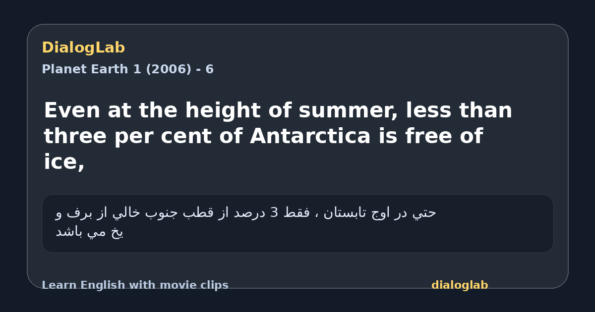 Share card for Even at the height of summer, less than three per cent of Antarctica is free of ice,