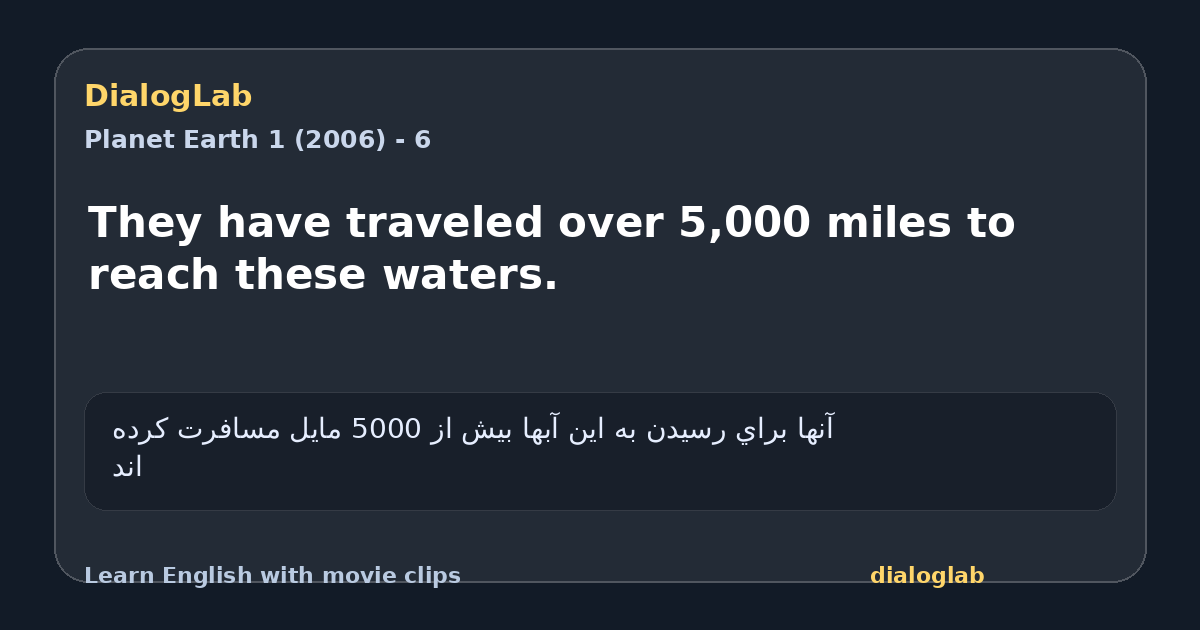 Share card for They have traveled over 5,000 miles to reach these waters.