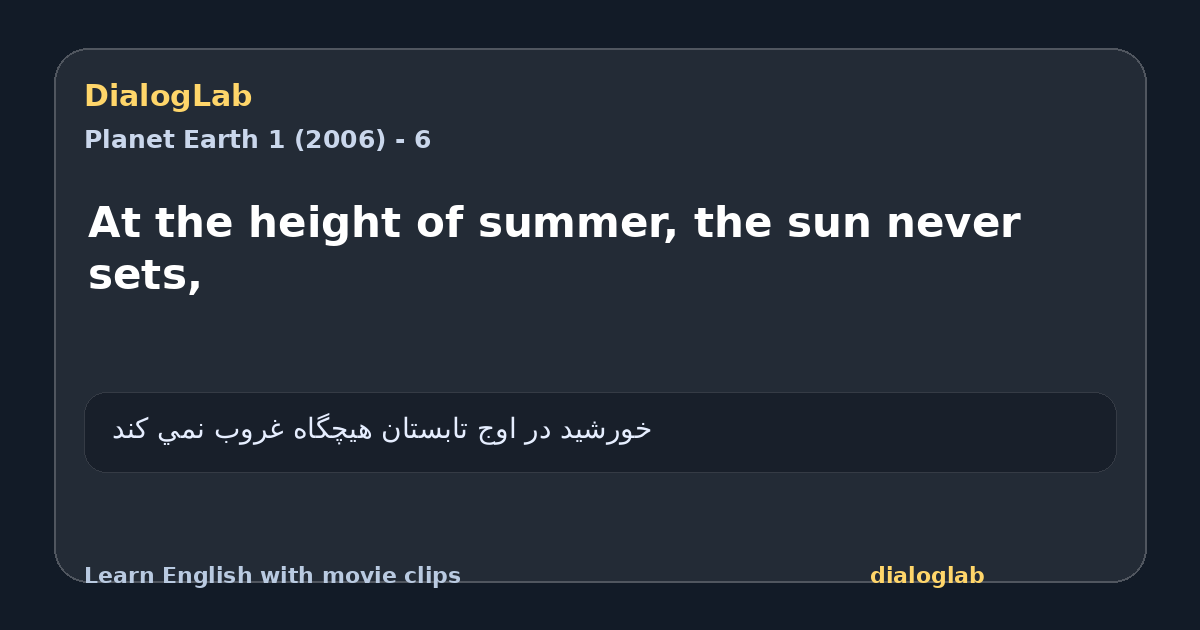 Share card for At the height of summer, the sun never sets,