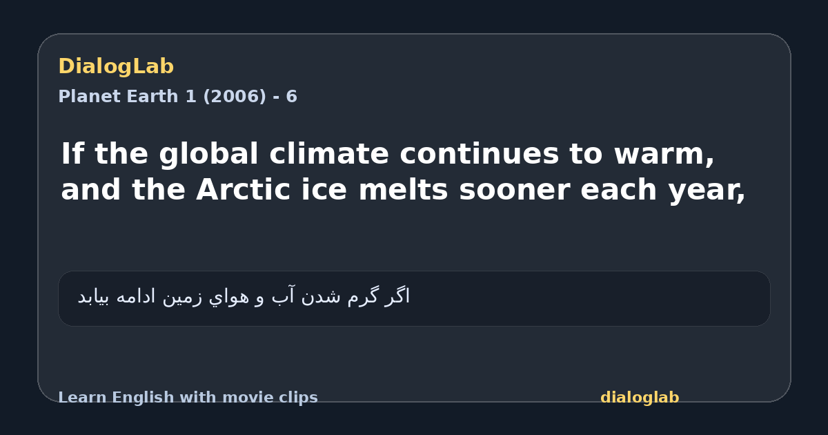 Share card for If the global climate continues to warm, and the Arctic ice melts sooner each year,