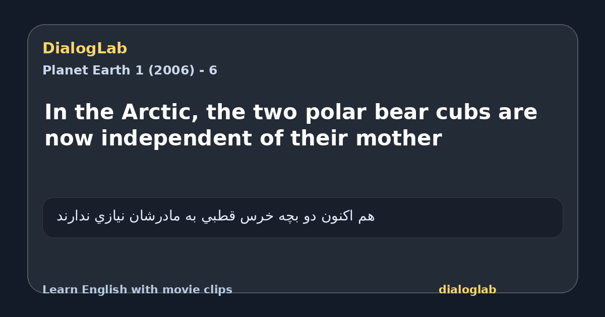 Share card for In the Arctic, the two polar bear cubs are now independent of their mother