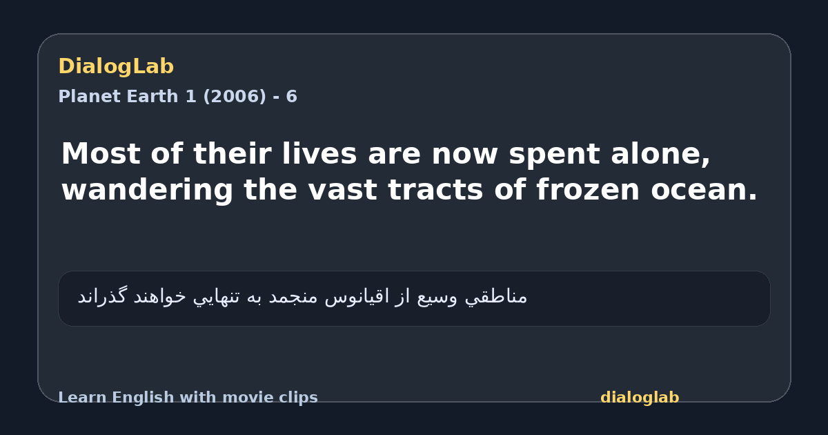 Share card for Most of their lives are now spent alone, wandering the vast tracts of frozen ocean.